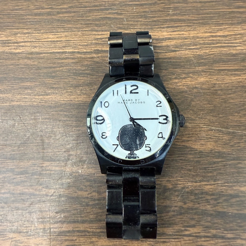 Marc Jacobs MBM3084 Watch Rare Y2K Designer Wrist Watch Black White